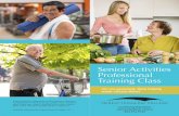 Senior Activities Professional Training Class brochure for Spring 2015
