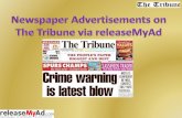 Classified  & Display Ad booking on The Tribune Newspaper