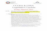 CCOSA / USSA Legislative Update 3-6-15