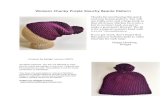 PDF Womens Chunky Purple Slouchy Beanie