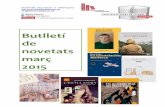 Guia de novetats març 2015 - Biblioteca Fages de Climent de Figueres