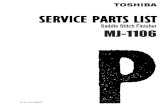 Parts Manual Toshiba Finiser Mj1106-Spl-V00