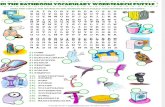 In the Bathroom Esl Vocabulary Wordsearch Puzzle Worksheet