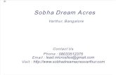 Sobha Dream Acres - Varthur, Bangalore - Call @ 08033512375 - Price, Review
