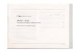 AV 10 Owners Manual