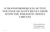 A Transformerless Active Voltage Quality Regulator