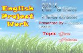 Save Nature - English Project Work Supports MS 97 - 2003.ppt