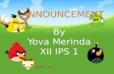 Announcement Yova Merinda