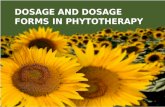 Dosage and Dosage Forms in Phytotherapy