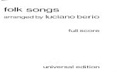 Folk Songs Arreg. by Berio