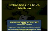 Probabilities in Clinical Medicine