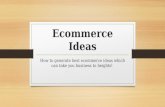 Different Ideas for Ecommerce Business
