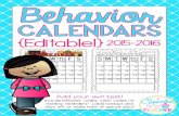 Behavior Calendars Edit Able