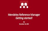 MendeleyMendeley Manual - Getting Started Manual - Getting Started