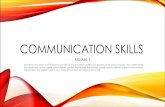 Communication Skills - Module 1