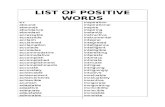 List of Positive Words