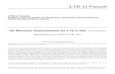 Lte-u Forum Ue Minimum Requirements for Lte-u Sdl v1.0