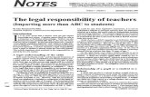 Legal Responsibilities of Teachers in School