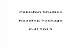 Pakistan Studies Fall 2015