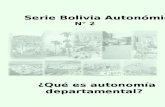 Autonomia Departamental Bolivia