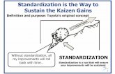 Std Work to Sustain Kaizen Gain