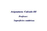 Superficies Cuadricas CALCULO 3