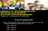 Third Quarter Lesson 6 4th Commandment -Session 2 WebQuest and Discussion 4th and Filial Piety