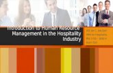 Introduction to HRM in the Hospitality Industry