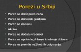 Porezi u Srbiji