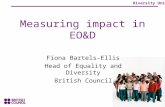 Diversity Unit Measuring impact in EO&D Fiona Bartels-Ellis Head of Equality and Diversity British Council.