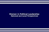 Women in Political Leadership: National and Local Perspectives.