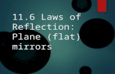 11.6 Laws of Reflection: Plane (flat) mirrors.  Three ways to Classify Matter:  Transparent  Transmits all or almost all incident light, object can.