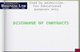 DISCHARGE OF CONTRACTS Used by permission. For Educational purposes only.
