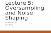 Lecture 5: Oversampling and Noise Shaping XILIANG LUO 2014/10.
