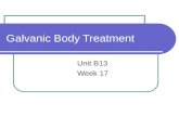 Galvanic Body Treatment Unit B13 Week 17. Today’s objectives Introduction to Galvanic & identify the equipment & products used. Identify the effects of.