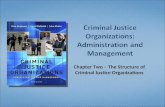 Chapter Two – The Structure of Criminal Justice Organizations.