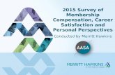 2015 Survey of Membership Compensation, Career Satisfaction and Personal Perspectives Conducted by Merritt Hawkins.