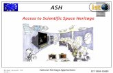IST-1999-10859 Michael Gervautz TUV Slide 1 Cultural Heritage Applications ASH Access to Scientific Space Heritage.