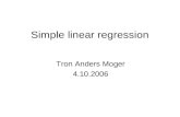 Simple linear regression Tron Anders Moger 4.10.2006.