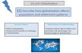 U4 LG4 Globalization LG Describe how globalization affects population and settlement patterns Success Criteria: Define Globalization Analyze both benefits.