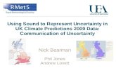 Using Sound to Represent Uncertainty in UK Climate Predictions 2009 Data: Communication of Uncertainty Nick Bearman Phil Jones Andrew Lovett.