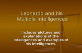 Leonardo and his Multiple Intelligences Includes pictures and explanations of the Intelligences and examples of his intelligences.