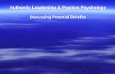 Authentic Leadership & Positive Psychology Discussing Potential Benefits.