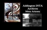 Addington INTA Archives Mesa Arizona. Jack Ensign Addington Archives Benefactor 1
