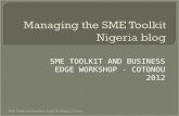 SME TOOLKIT AND BUSINESS EDGE WORKSHOP - COTONOU 2012 SME Toolkit and Business Edge Workshop, Cotonou.