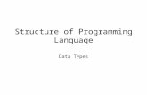 Structure of Programming Language Data Types. 2 A data type defines a collection of data objects and a set of predefined operations on those objects An.