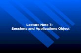 Lecture Note 7: Sessions and Applications Object.