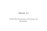 Week 11 Multi-file Programs and Scope of Variables.