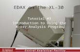 EDAX on the XL-30 Tutorial #3 Introduction to Using the X-ray Analysis Program.