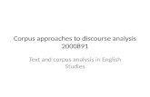 Corpus approaches to discourse analysis 2000891 Text and corpus analysis in English Studies.